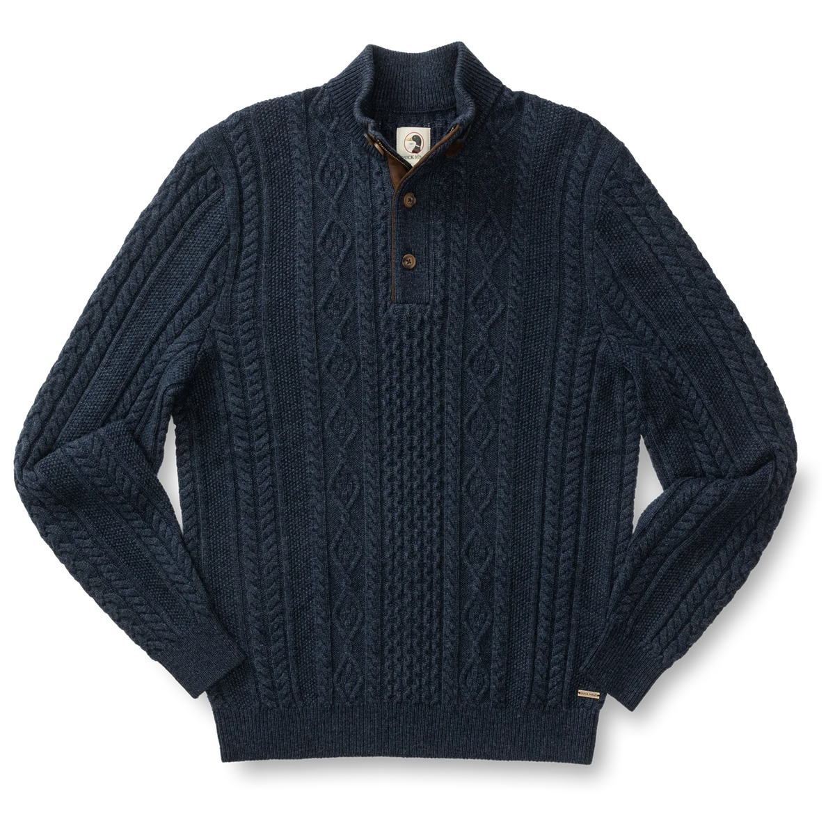 Orange Beach Duck Head Haines 1/4 Zip Cable Knit Sweater – The