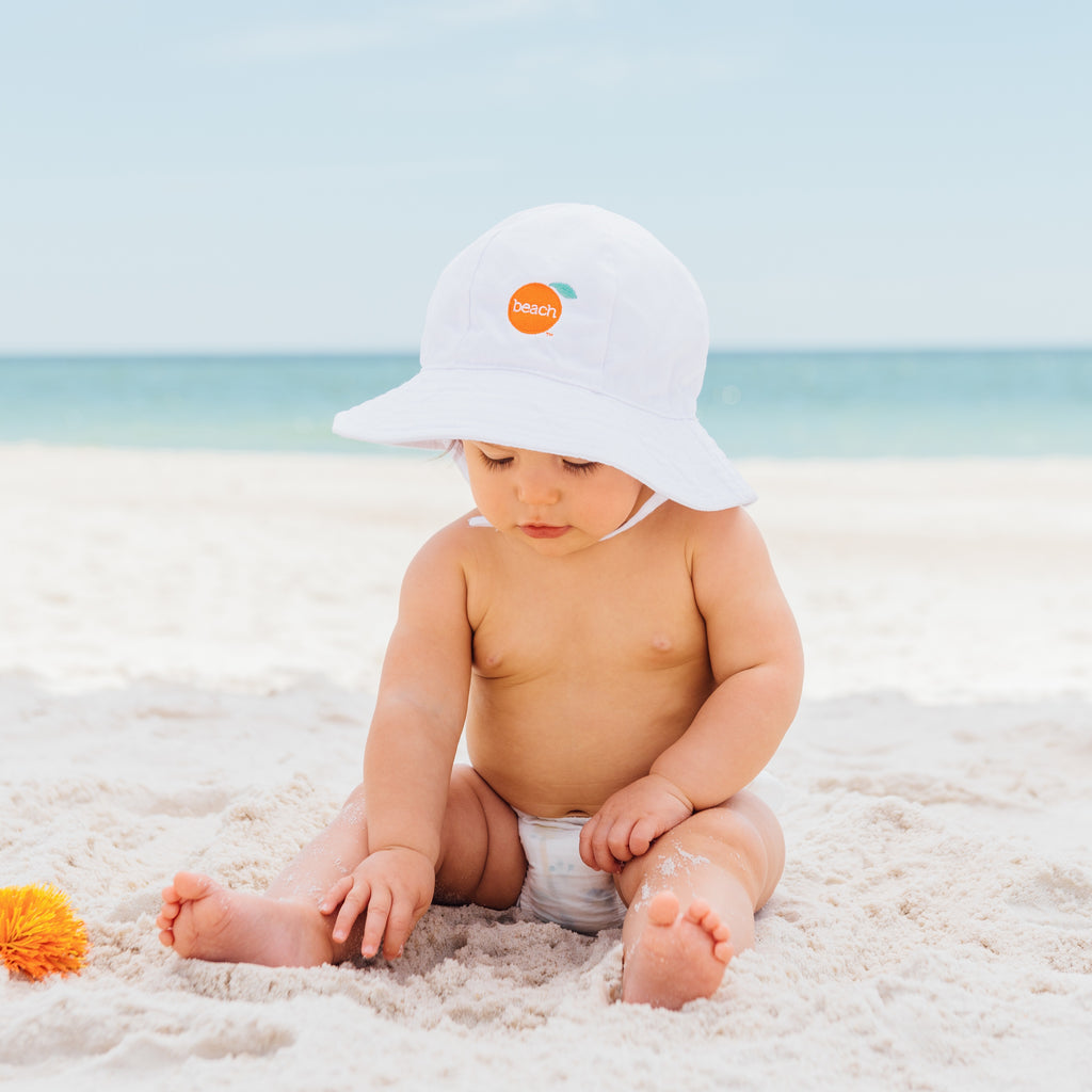 Orange Beach bucket hat for babies and kids