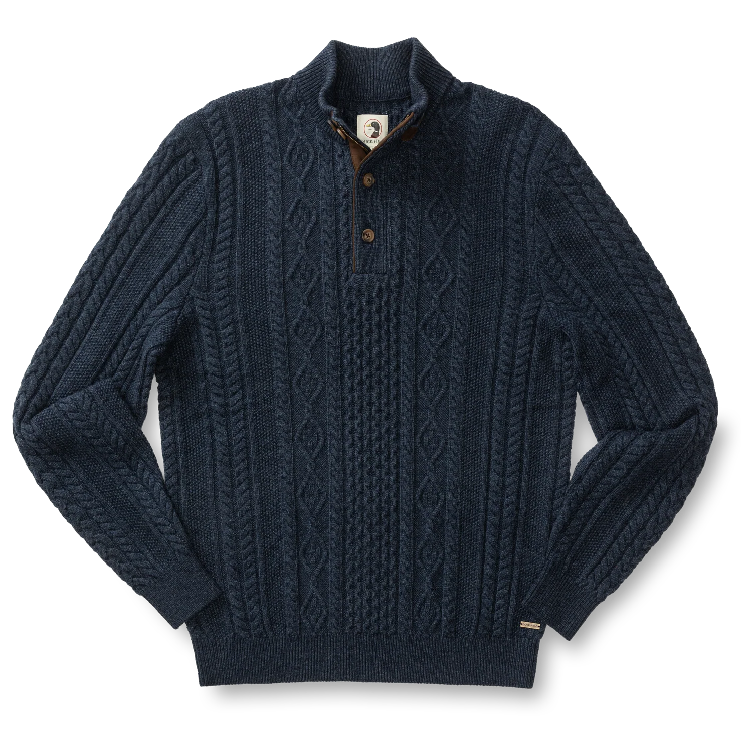 Orange Beach Duck Head Haines 1/4 Zip Cable Knit Sweater – The