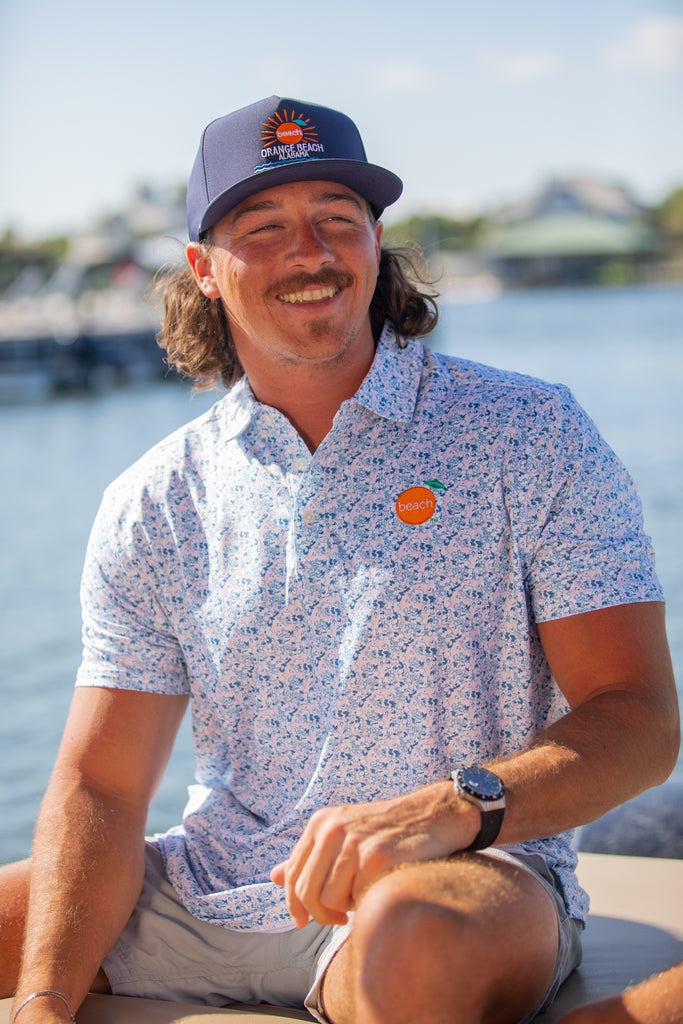 mens clothing orange beach