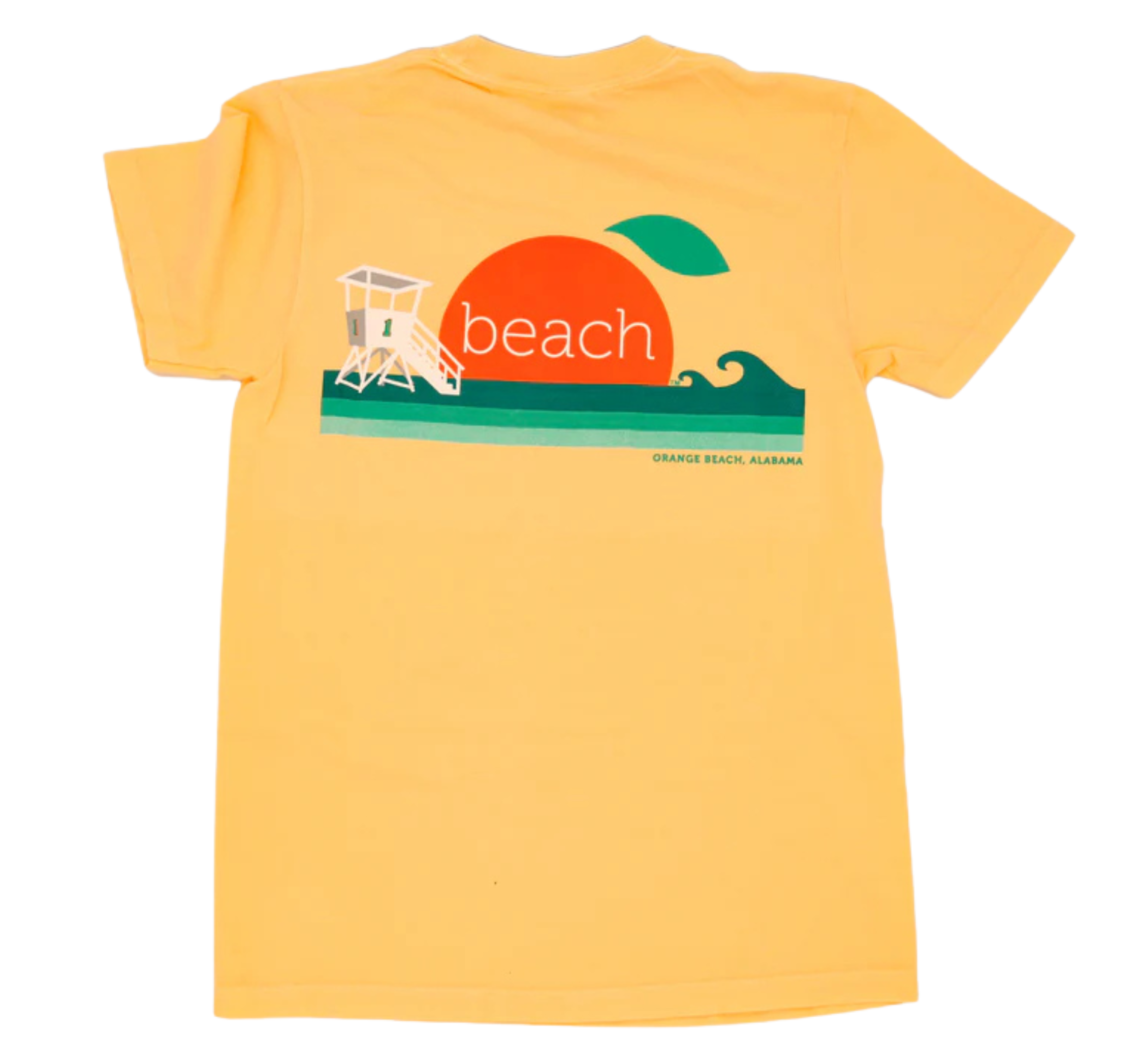 Calm Beach Übergrößen orange T-Shirt Rückenprint Calm Beach Übergrößen orange T-Shirt Rückenprint