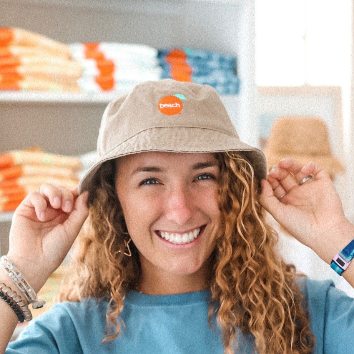 Orange Beach Bucket Hat Khaki / Small/Medium